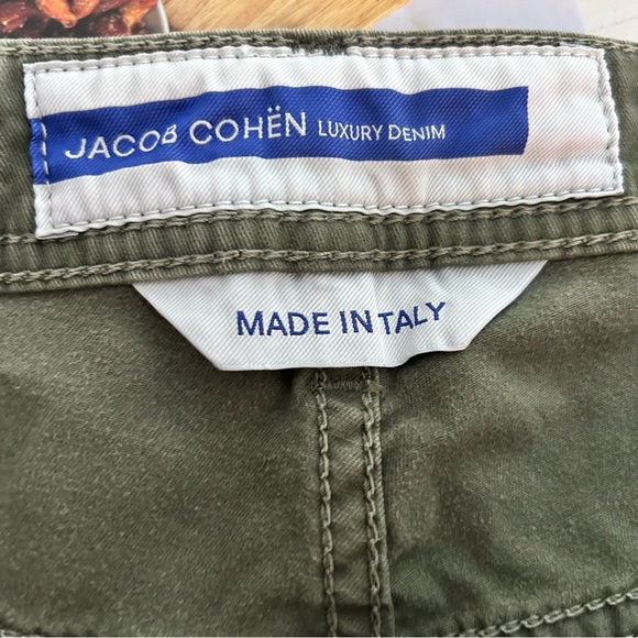 Jacob Cohen Bard Regular-Slim 5 Pocket Pants in Green Cotton Stretch - Picture 6 of 10
